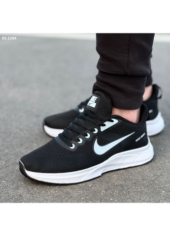 КРОССОВКИ ЖЕНСКИЕ NIKE AIR ZOOM BLACK WHITE НАЙК АИР ЗУМ No Brand чёрные демисезоны (367169879)
