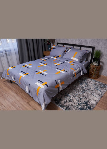 Комплект постельного белья Полисатин Premium полуторный евро 160х220 наволочки 4х50х70 (MS-820002846) Moon&Star marigold (288044163)