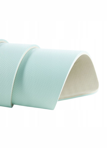 Килимок (мат) спортивний TPE 180 x 60 x 0.6 см для йоги та фітнесу Mint/Grey (P-5907739317070) 4FIZJO (301733312)