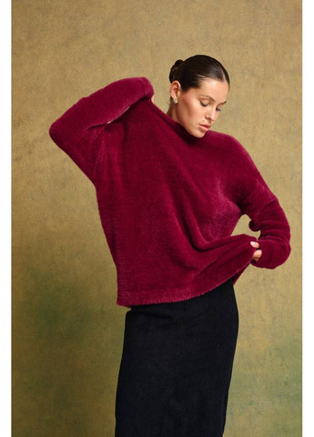 Бордовий демісезонний м’який светр — замір в описі GD/GL Модний простір