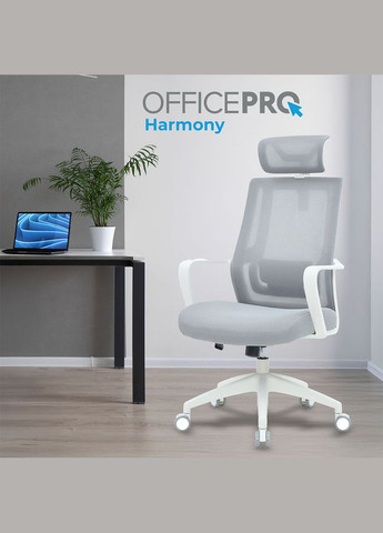 Крісло Harmony White/Light Gray (OC310-W-LG-LG) OfficePro (340405279)