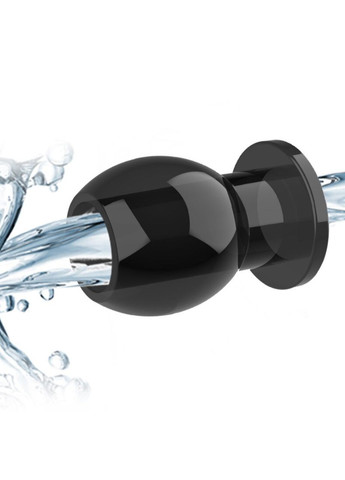 Анальная пробка с отверстием черная диаметр 4 см Mokko Toys No Brand (307073340)