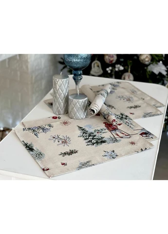 Салфетка гобеленовая EDEN CHAMONIX прямоугольная 34x44 см 45% полиэстер 55% хлопок ассорти No Brand (402843556)