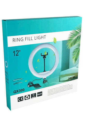 Кільцева LED лампа світлодіодна 30 см із тримачем, без підставки ЛЕД лампа для телефона Ring (302890929)