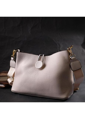 Сумка кросс-боди через плечо женская из натуральной кожи средняя Белый 36885 Vintage (353690047)