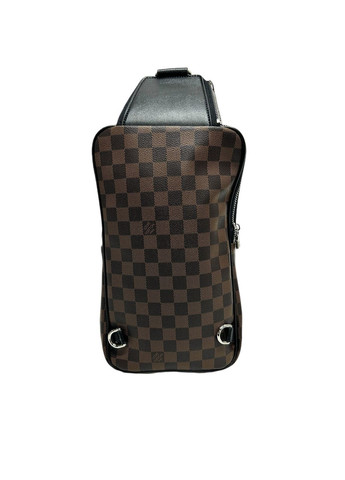 Чоловіча нагрудна сумка LV з єко-шкіри 76131-A чорно-сіра 31 x 19 x 5 No Brand (372744475)