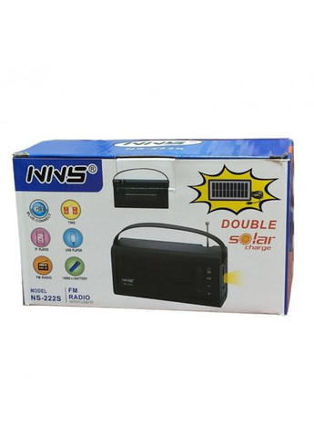 Радіоприймач цифровий акумуляторний NS-222S mp3 плеєр із сонячною панеллю FM USB TF і LED ліхтариком NNS (346048361)