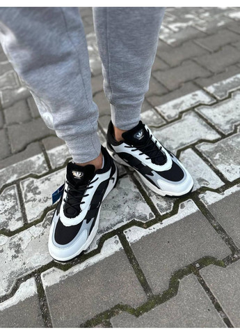 Чорні Зимовий кросівки чоловічі adidas niteball white black winter fur адідас найтбол No Brand