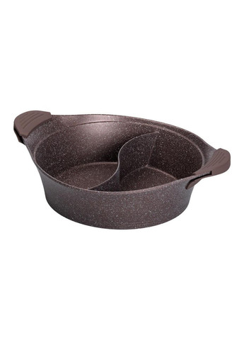 Алюмінієва каструля Ø 30 см, мармурове антипригарне покриття, кавовий MGC HP-4-413CO No Brand (369478034)