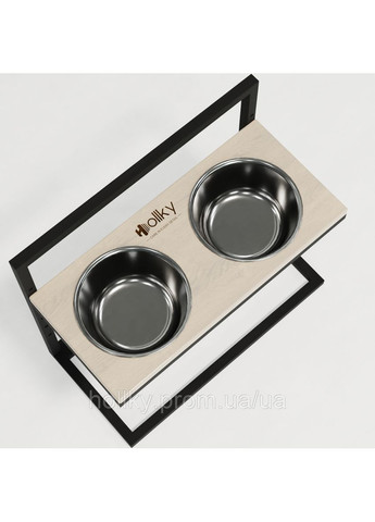 Миски на регулируемой подставке для больших собак Flex L (2×1.8 л) FL-502850-BLWH Hollky (365652711)