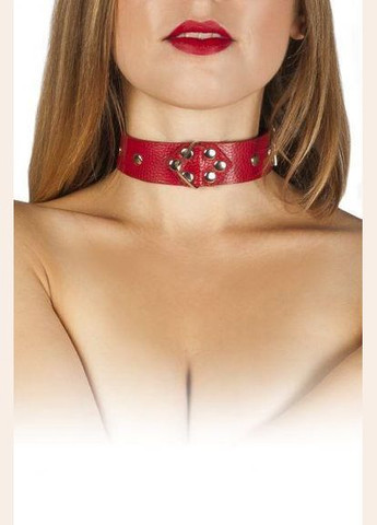 Ошейник Leather Restraints Collar Red Slash (322184336)