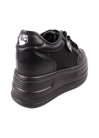 Чорні кеди жіночі чорні натуральна шкіра FARINNI 800-25LTSPF