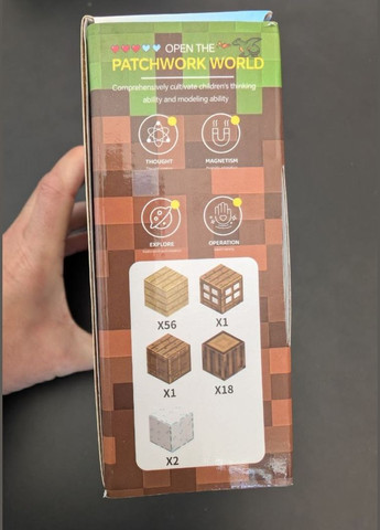 Магнитный конструктор Magnetic Block Майнкрафт для детей 78 деталей разноцветный (2104618517) No Brand (330243105)