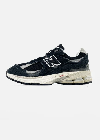 Чорні всесезон кросівки чоловічі і жіночі new balance 2002r black white | нью беланс 2002r чорні білі No Brand