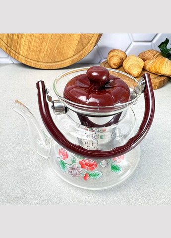 Чайник скляний заварювальний 800 мл 1041 А-П A-Plus (317048749)