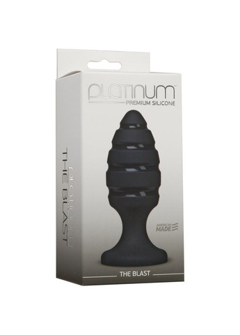 Анальний плаг зі спіральним каналом Platinum Premium Silicone — The Blast — Black Doc Johnson (339865909)