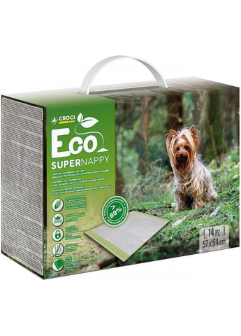 Пелюшки одноразові для собак SUPER NAPPY Eco 57х54 см, 14 шт/уп (214712) Croci (278308150)