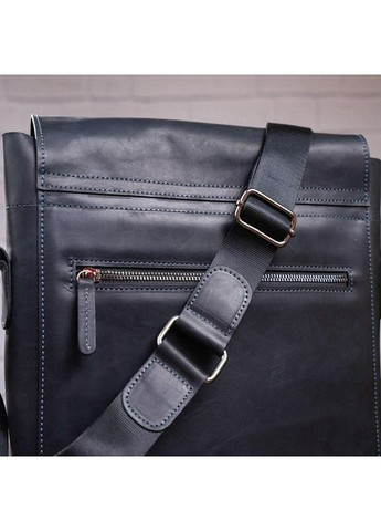 Сумка планшет через плече чоловіча для документів А4 із натуральної шкіри середня Чорний 36724 Shvigel (353689953)