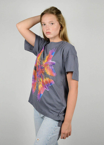 Сіра літня футболка жіноча сіра 101220 Power