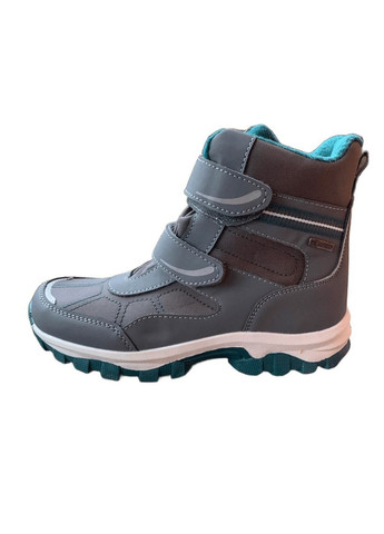 Серые спортивные, повседневные зимние термоботинки для мальчика Lily & Dan