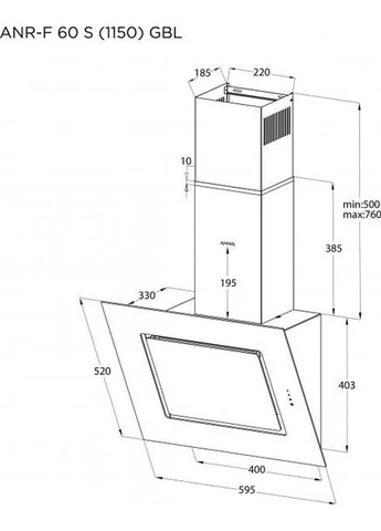 Витяжка кухонна ANR-F 60 S (1150) GIV Pyramida (395786838)
