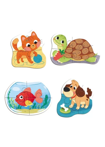 Детский пазл 4 в 1 "Baby puzzle. Домашние животные" набор 4 в 1 300688 DoDo Toys (392269206)