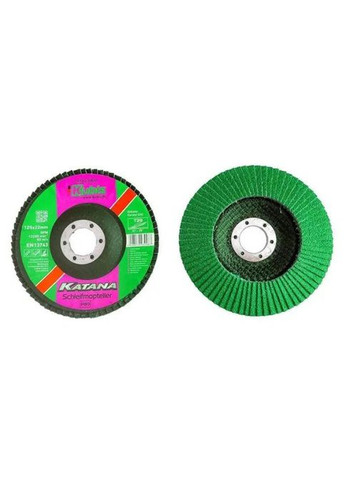 Круг лепестковый торцевой конический Т29 Р80, 125*22 мм, Zirconia KATANA Kubis (363054517)