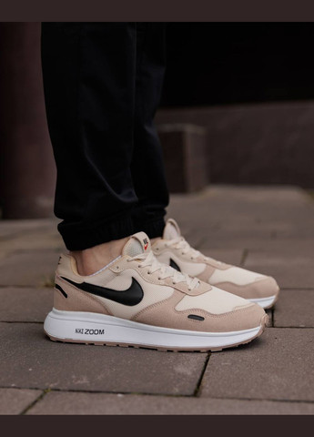 Бежеві Осінні кросівки чоловічі nike nd No Brand Zoom Beige Black White