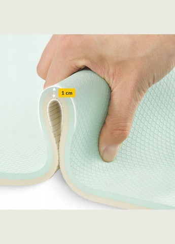 Коврик (мат) спортивный TPE 180 x 60 x 1 см для йоги и фитнеса Mint/Grey () 4FIZJO P-5907739311917 (342758150)