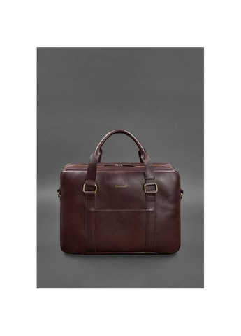 Сумка через плече жіноча для ноутбука та документів шкіряна Бордовий BlankNote (302007679)