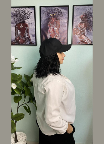 Кепка з хвилястим волоссям каре чорний колір волосся No Brand (314517354)