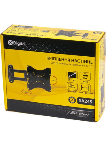 Настенный кронштейн XDigital STEEL SA245 Black X-Digital (278367756)