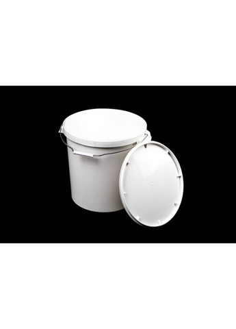 Контейнер ведро пластиковое пищевое с крышкой белое 20 л Лібо-Пласт (303208493)