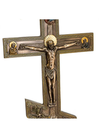 Декоративная статуэтка из полистоуна "Крест с распятием" (54 см) | Символический подарок Handmade 77403A4 (370206508)