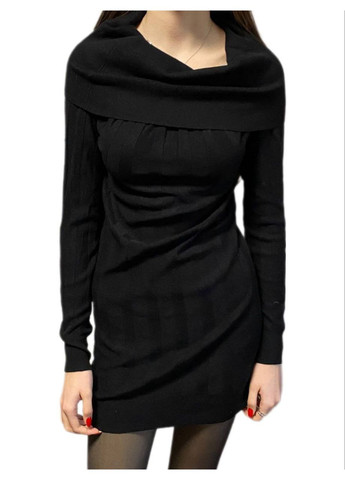 Чорна гарна сукня з хомутом Fashion Club (285277377)