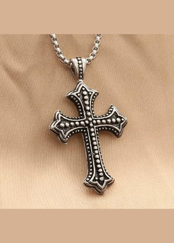 Кулон мужской подвеска на шею Крест Цепочка с крестиком стильный амулет оберег Viking (338425394)