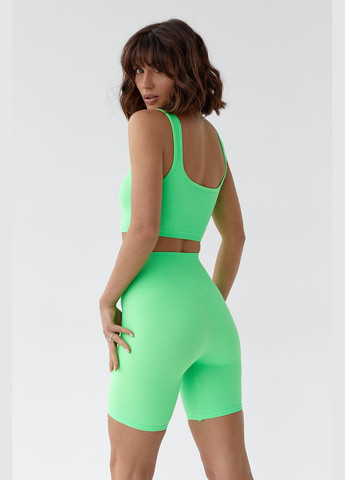 Женский эластичный костюм с велосипедками и топом Liton (296909157)