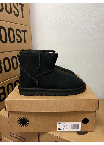 Уги Женские UGG Mini Black (Замша) (366196845)