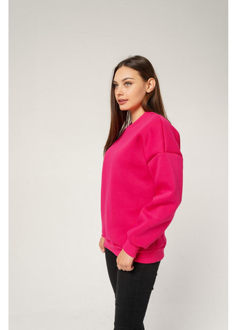 Малиновий світшот жіночий з начосом oversize, світшот жіночий оверсайз, кофта жіноча з начосом, батник жіночий теплий кремовий, (367779046)