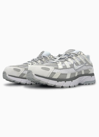Білі Осінні кросівки чоловічі і жіночі nike p-6000 white grey | найк р-6000 білі No Brand