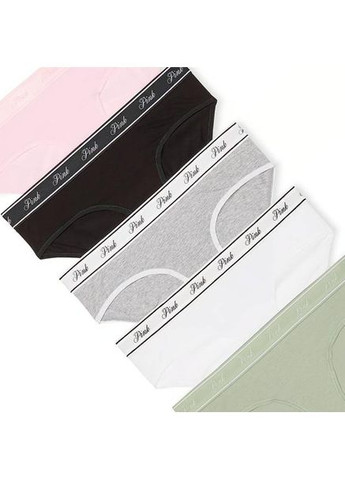 Набор хлопковых слепов PINK (5 шт., размер L, разноцветные) Victoria's Secret (366880179)