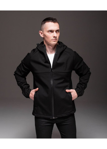 Черная черная куртка soft shell на флисе No Brand