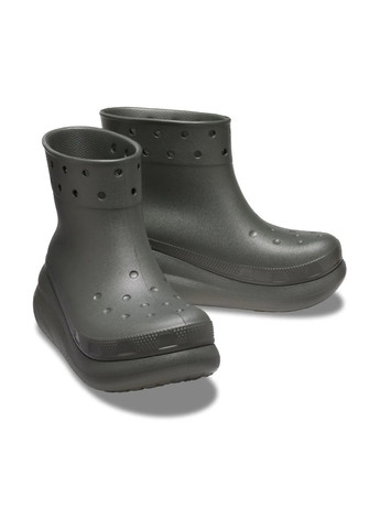 Зеленые резиновые сапоги crush boot dusty olive /m5w7/24 см 207946 Crocs