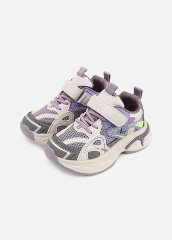 Сірі осінні кросівки для дівчинки, на пласкій підошві колір сірий cb-00274028 Kimboo