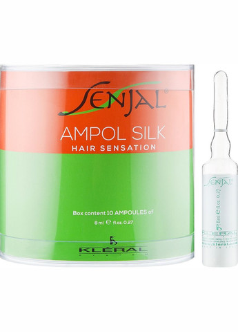 Двофазні ампули для відновлення волосся Silk Senjal 10x8ml (129821-87568) Kleral System (368636430)