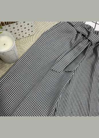 Черно-белые праздничный, повседневный, коктейльный, классические брюки No Brand