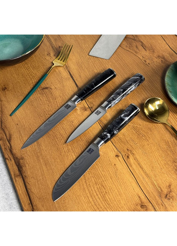 Набір кухонних ножів Kitchen 10в1 Black Magura (362044843)