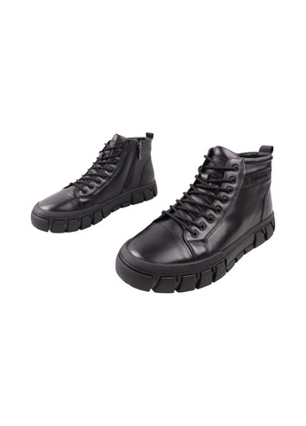 Черные ботинки мужские черные натуральная кожа Brooman