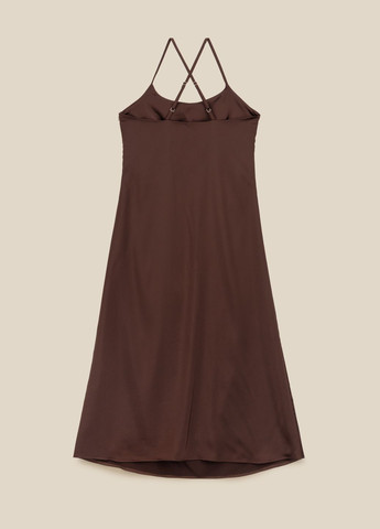 Темно-коричнева повсякденний сукня LAWA однотонна