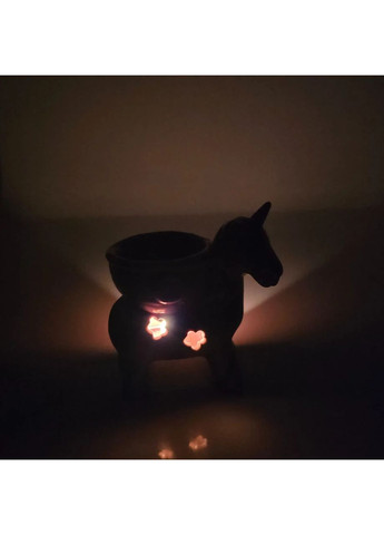 Аромалампа керамическая розовая "Единорог" (11х11х6,5 см) No Brand (365875565)